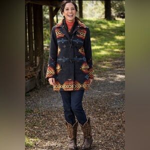 Pendleton Wool Aztec Western Toggle Coat XS‎ Women’s